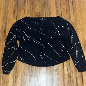 Heroine Sport Black and White Splatter Sweatshirt